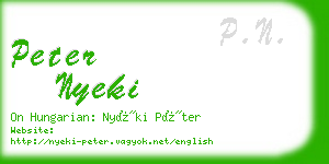 peter nyeki business card